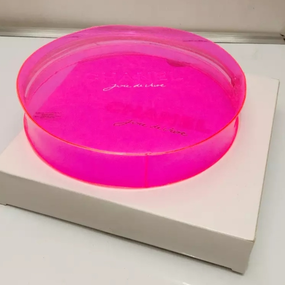 Transparent Hot Pink CHANEL Makeup Pouch